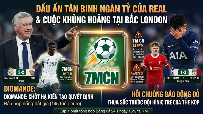 Cập nhật 7mcn Real Madrid ăn mừng Diomande và Tottenham khủng hoảng