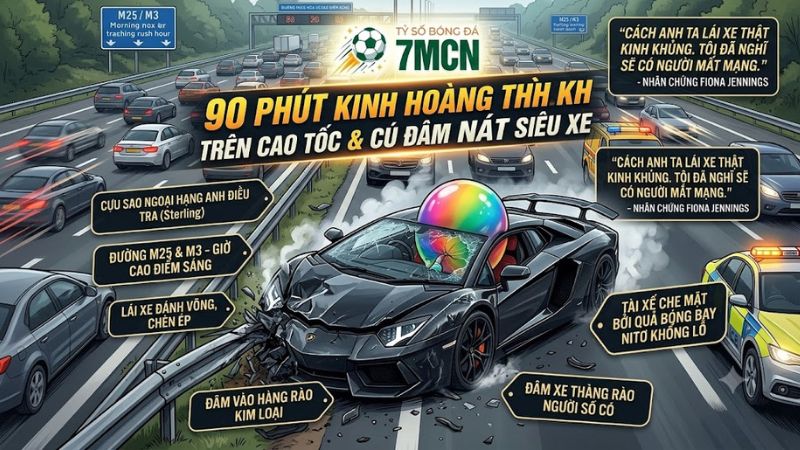 Raheem Sterling lai sieu xe Lamborghini danh vong tren cao toc