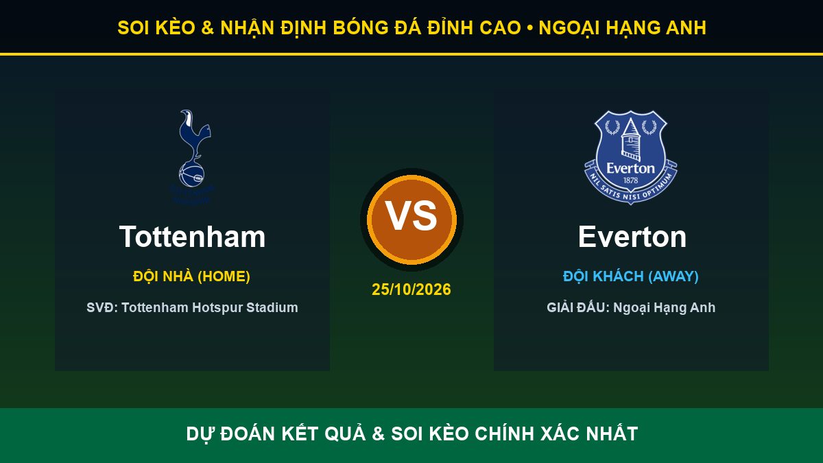 nhận định phân tích trận Tottenham và Everton - Banner đối đầu Tottenham vs Everton