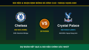 Soi kèo 7M trận Chelsea và Crystal Palace ngày 20/10/2026