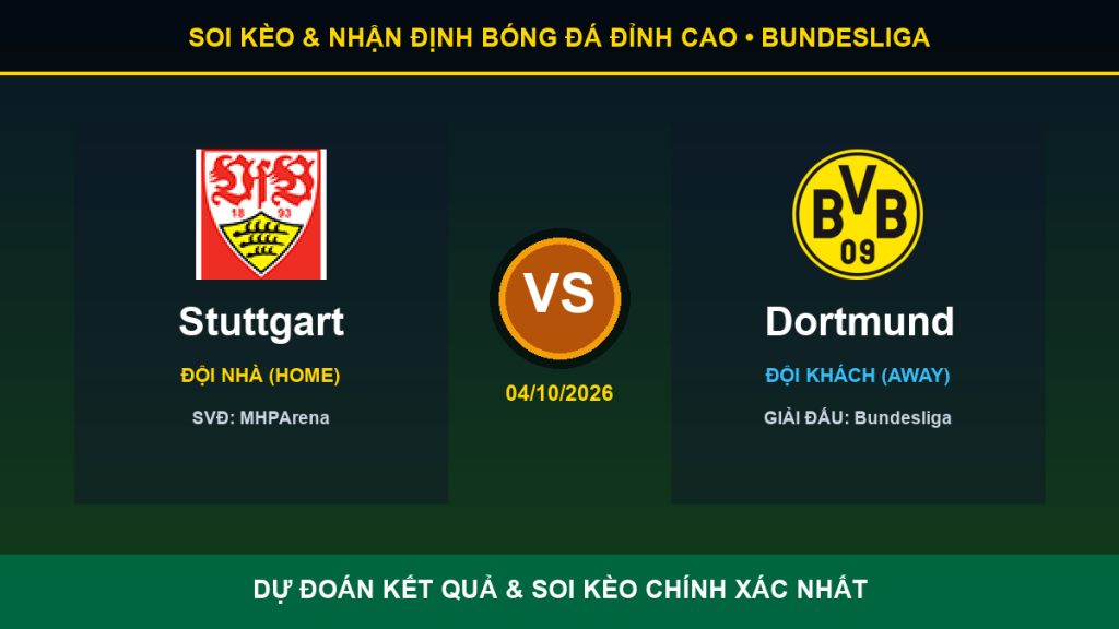 tỷ lệ kèo 7M trận Stuttgart và Dortmund - Banner đối đầu Stuttgart vs Dortmund